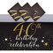 Black Plastic Tablecloth for Party, 40th Birthday Celebration (54 x 108 in, 3 Pack)